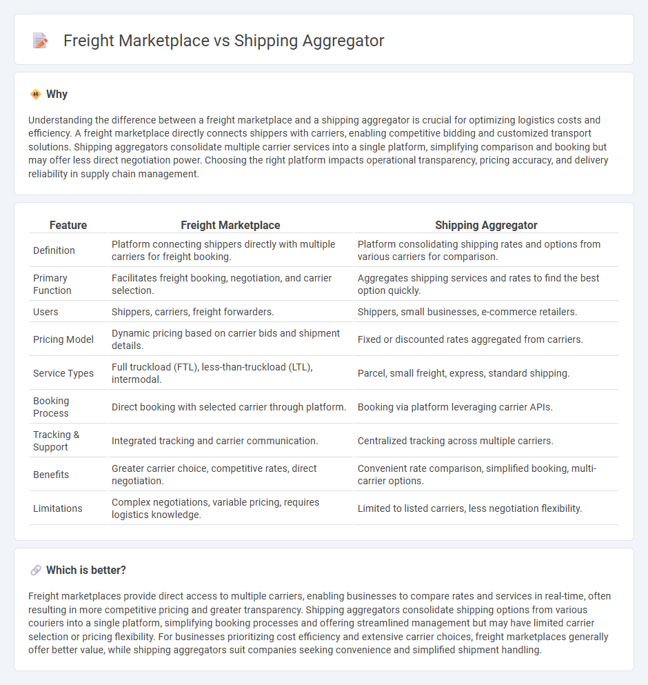Freight Marketplace vs Shipping Aggregator in Logistics