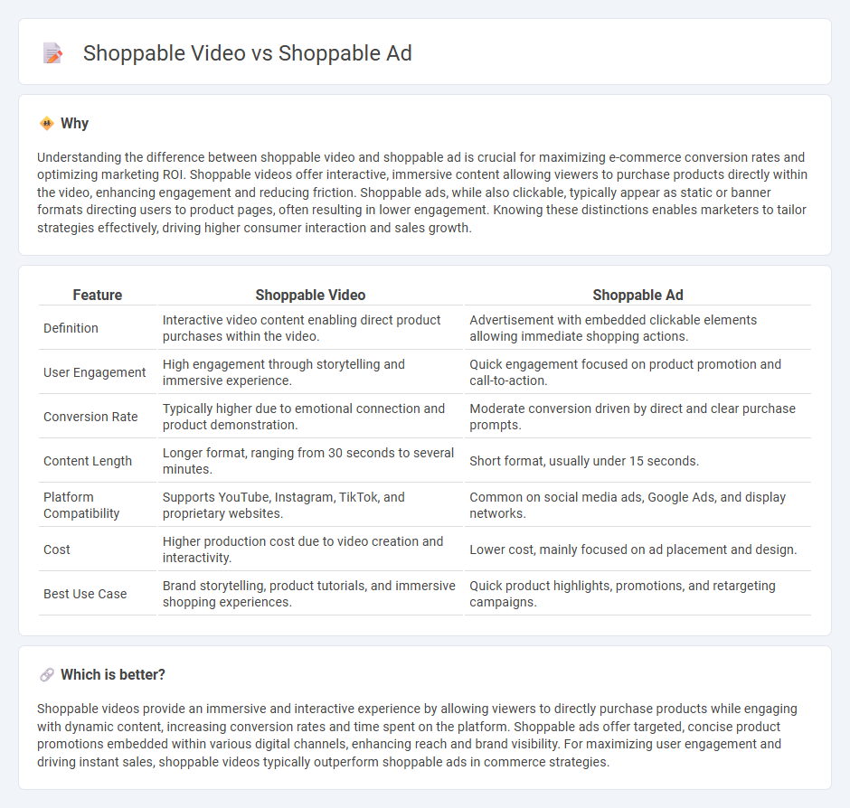 Shoppable Video vs Shoppable Ad in Commerce