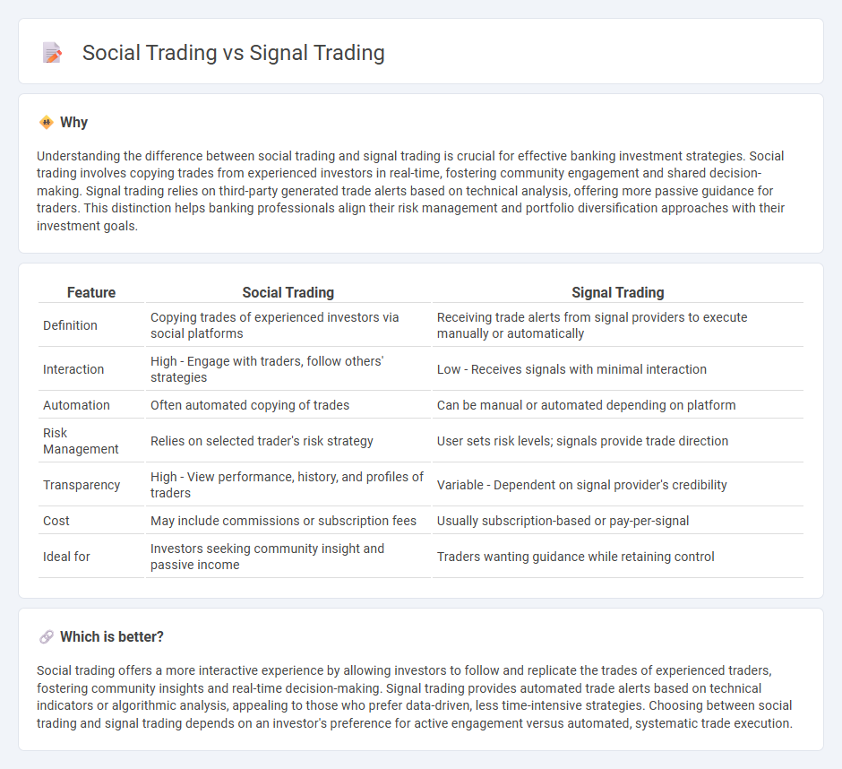 Social Trading vs Signal Trading in Banking