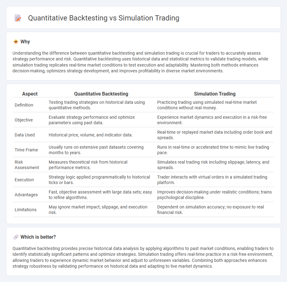 Quantitative Backtesting vs Simulation Trading in Trading