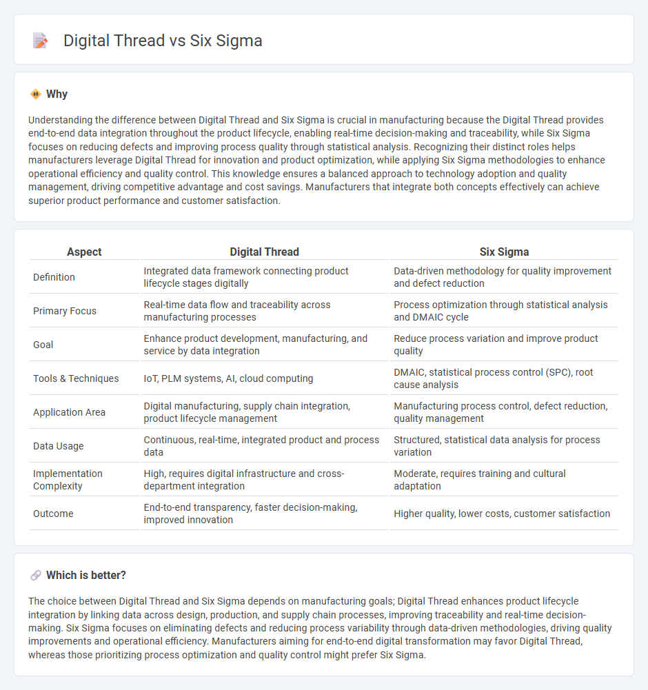 Digital Thread vs Six Sigma in Manufacturing