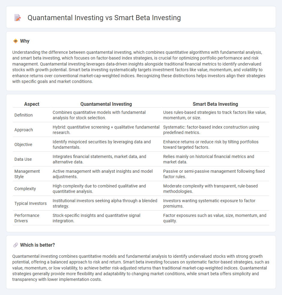 Quantamental Investing vs Smart Beta Investing in Finance