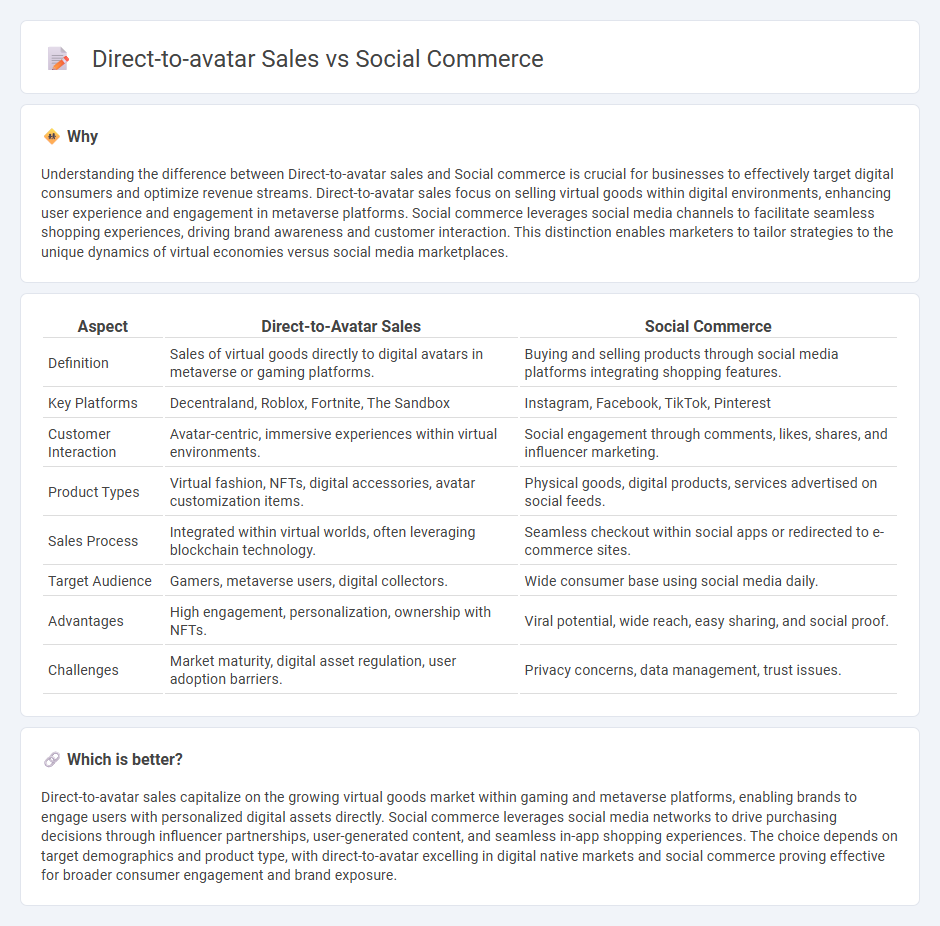 Direct-To-Avatar Sales vs Social Commerce in Commerce