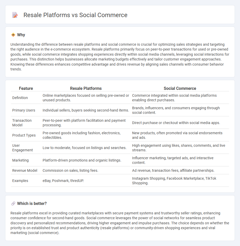 Resale Platforms vs Social Commerce in Commerce
