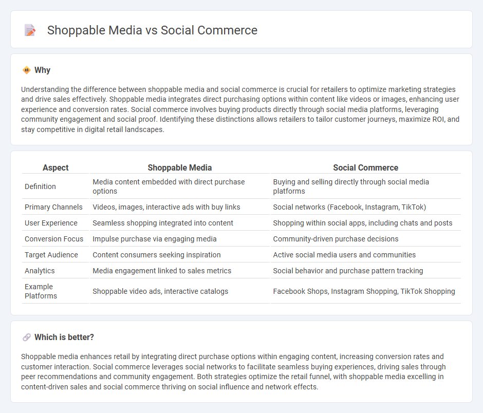 Shoppable Media vs Social Commerce in Retail