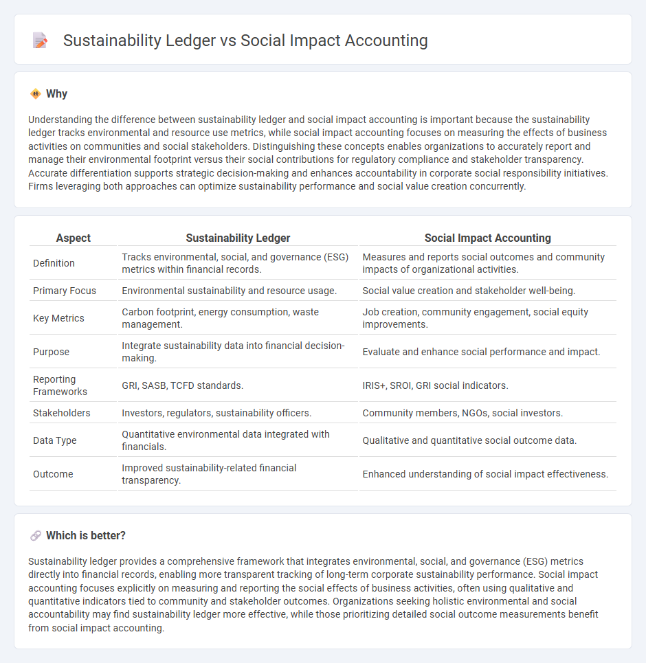Sustainability Ledger vs Social Impact Accounting in Accounting