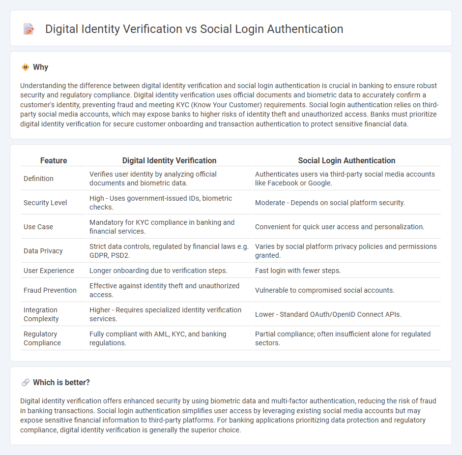 Digital Identity Verification vs Social Login Authentication in Banking