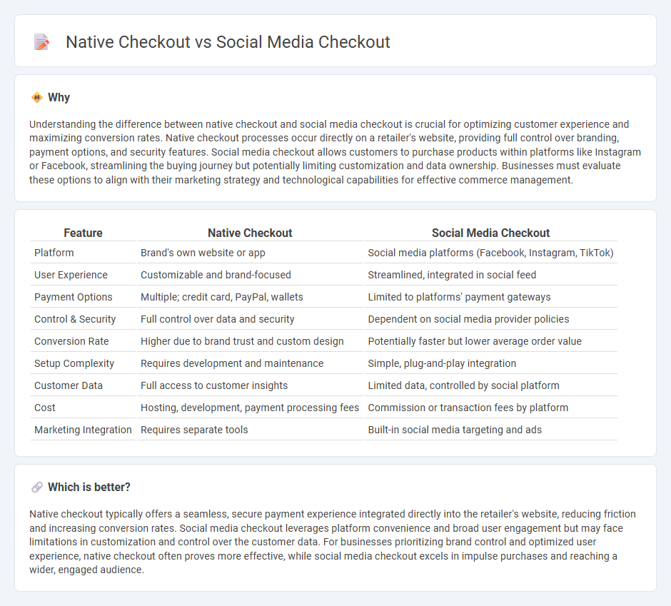 Native Checkout vs Social Media Checkout in Commerce