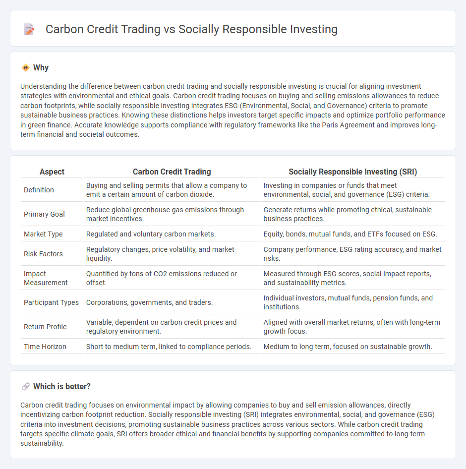 Carbon Credit Trading vs Socially Responsible Investing in Investment