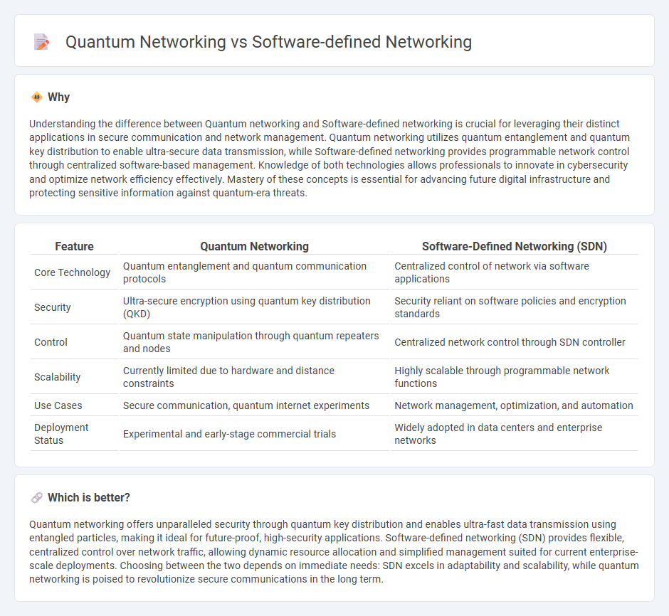 Quantum Networking vs Software-Defined Networking in Technology
