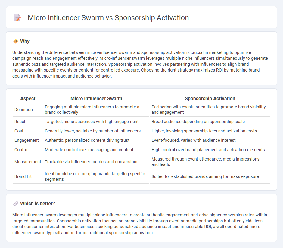 Micro Influencer Swarm vs Sponsorship Activation in Marketing