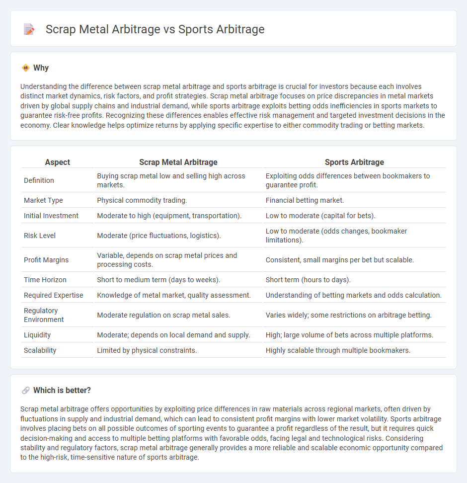 Scrap Metal Arbitrage vs Sports Arbitrage in Economy