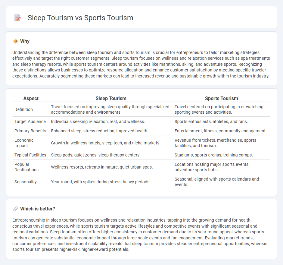 Sleep Tourism vs Sports Tourism in Entrepreneurship