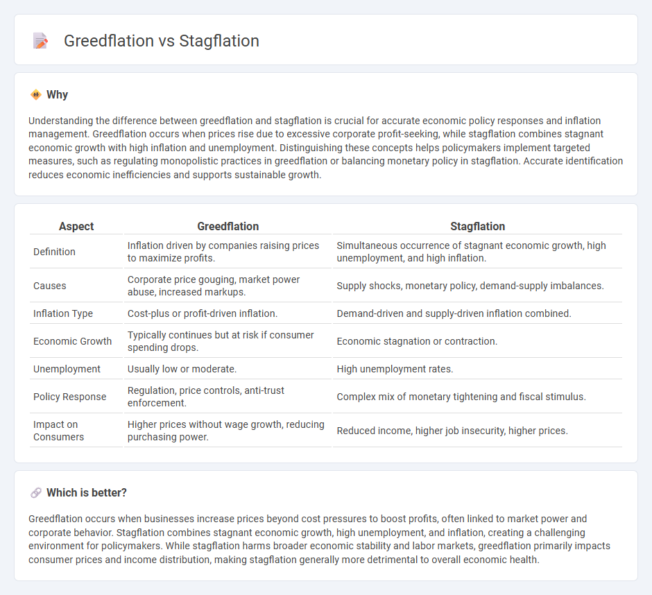 Greedflation vs Stagflation in Economy