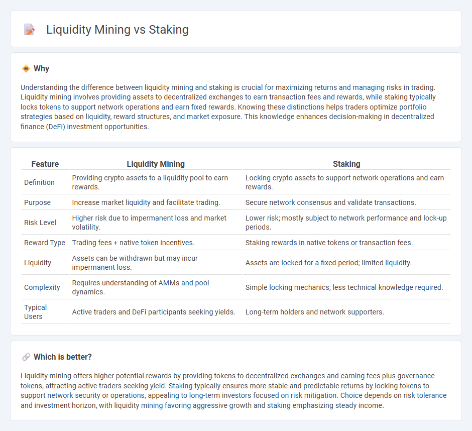 Liquidity Mining vs Staking in Trading
