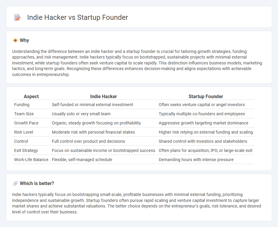 Indie Hacker vs Startup Founder in Entrepreneurship