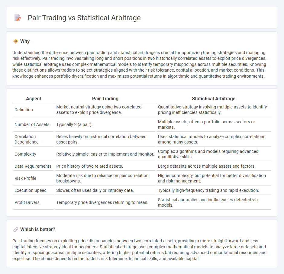 Pair Trading vs Statistical Arbitrage in Trading