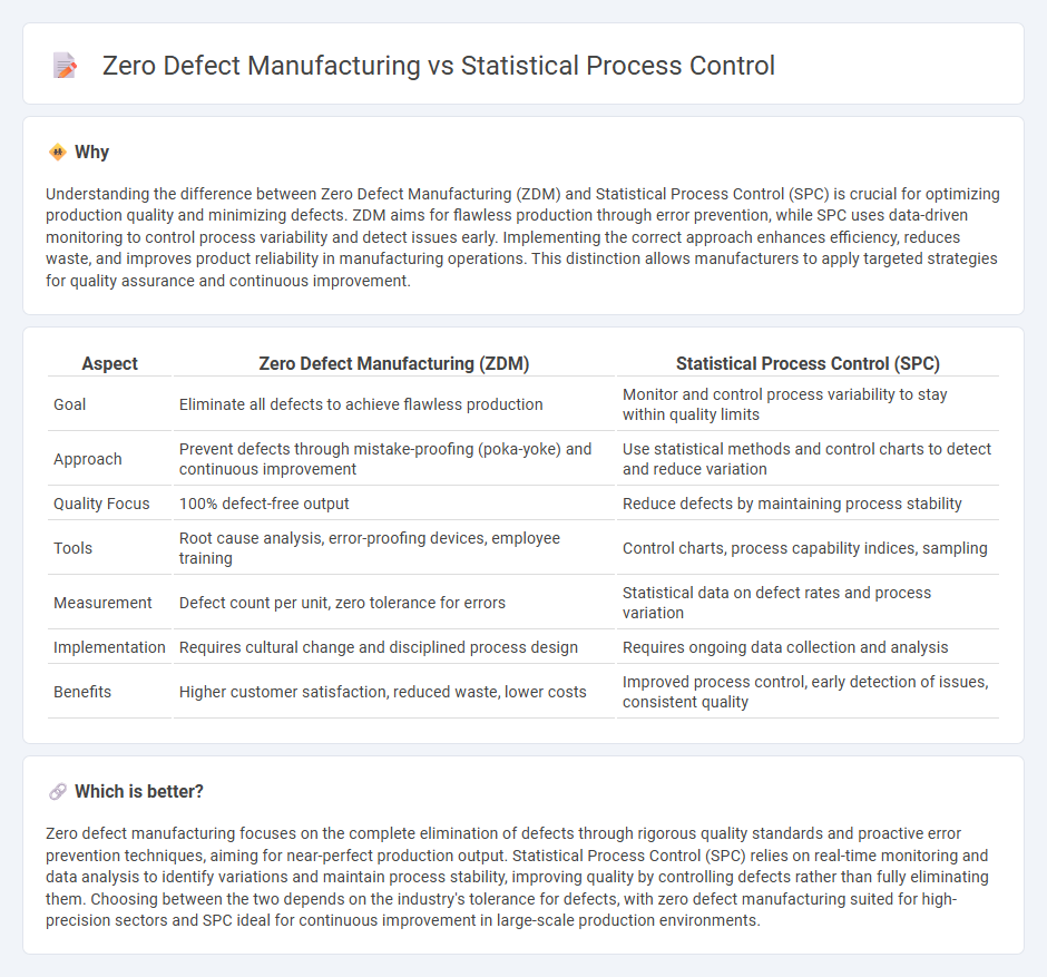 Zero Defect Manufacturing vs Statistical Process Control in Manufacturing