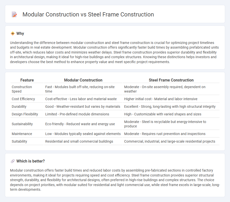 Modular Construction vs Steel Frame Construction in Real Estate