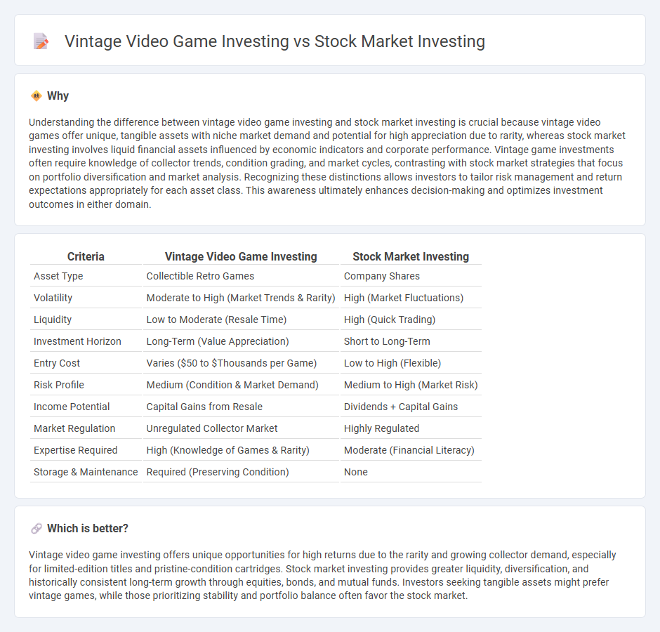 Vintage Video Game Investing vs Stock Market Investing in Investment