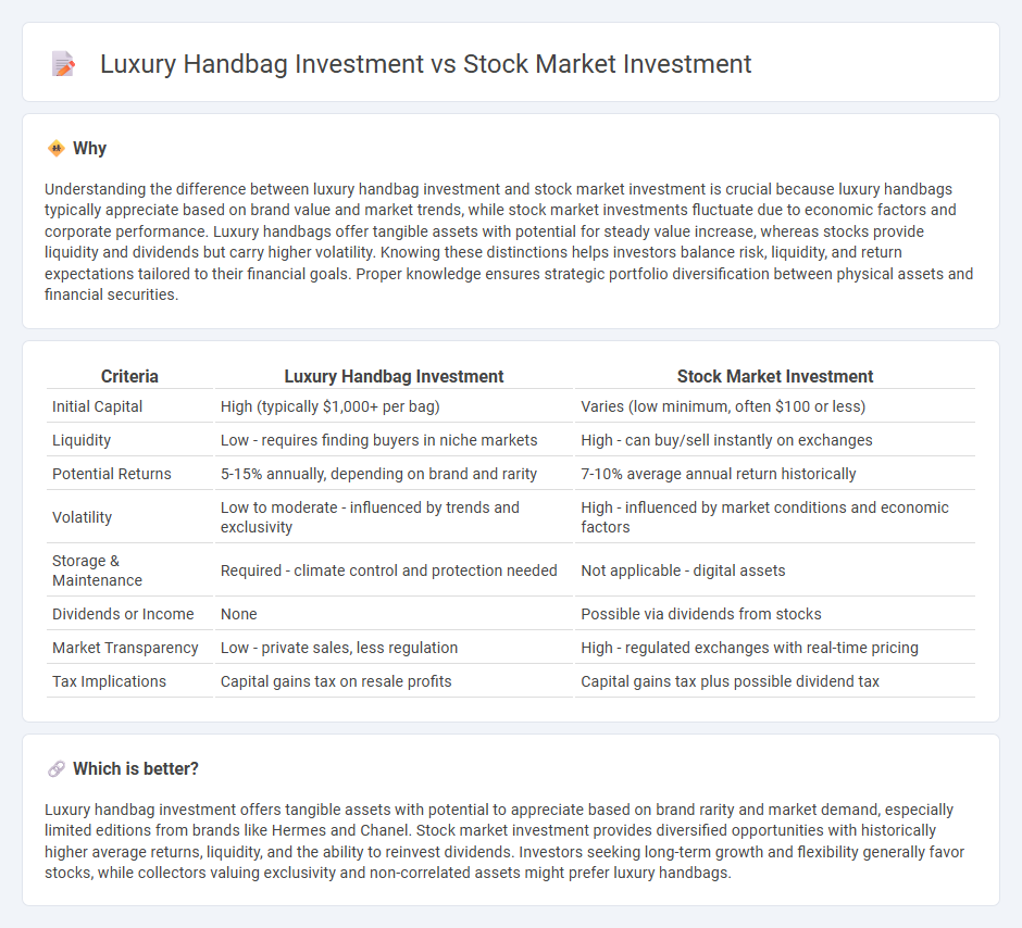 Luxury Handbag Investment vs Stock Market Investment in Investment