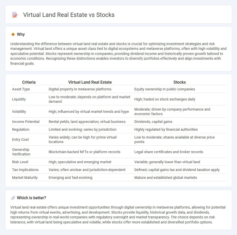Virtual Land Real Estate vs Stocks in Investment