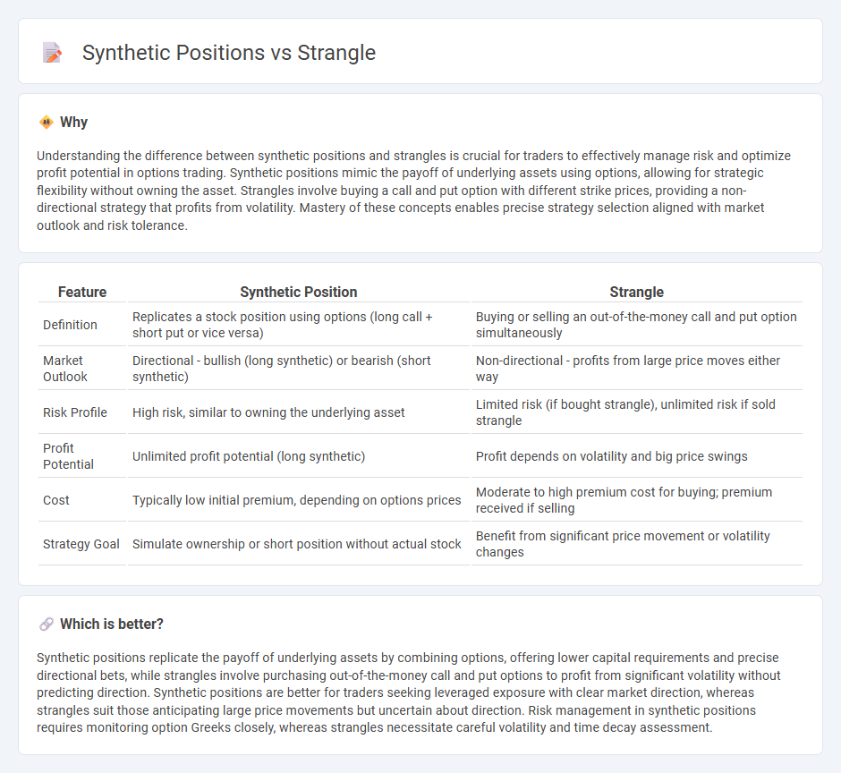 Synthetic Positions vs Strangle in Trading