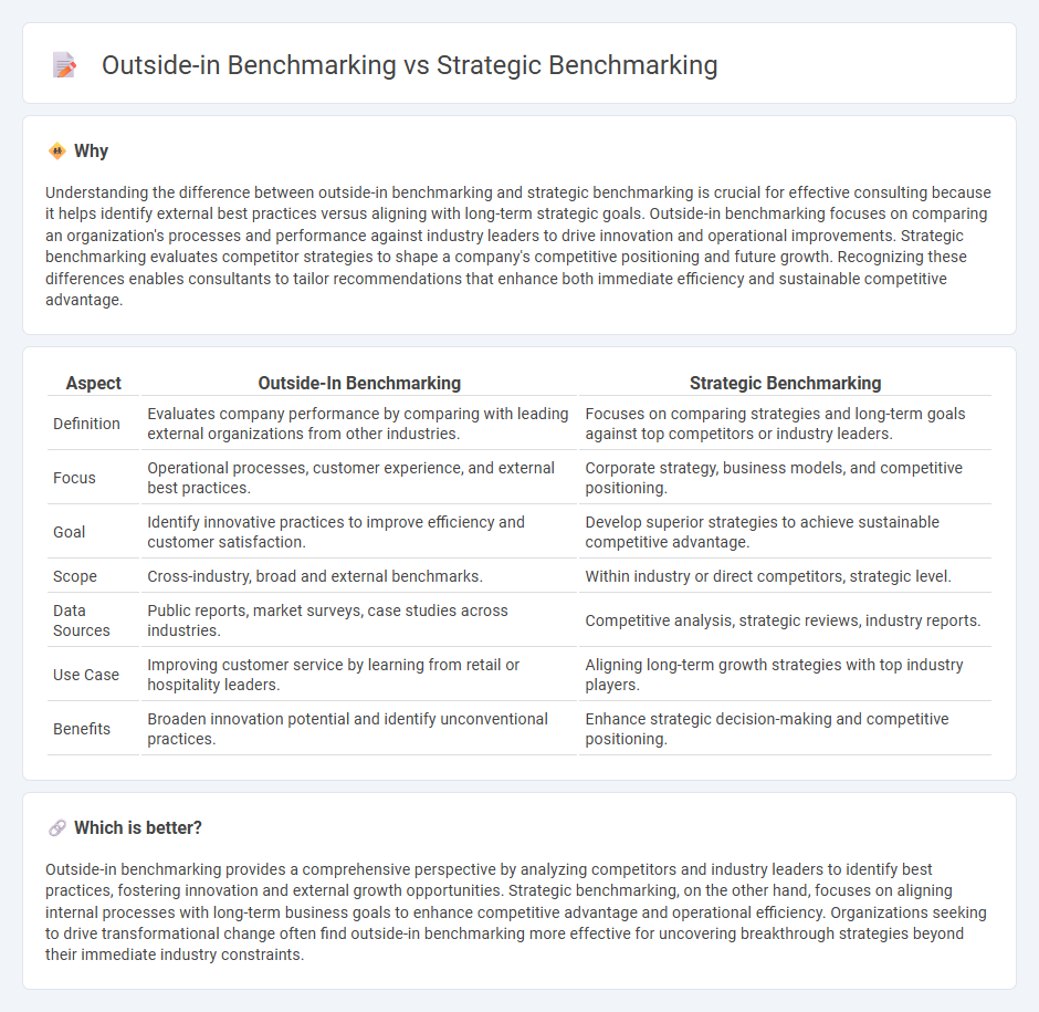 Outside-In Benchmarking vs Strategic Benchmarking in Consulting