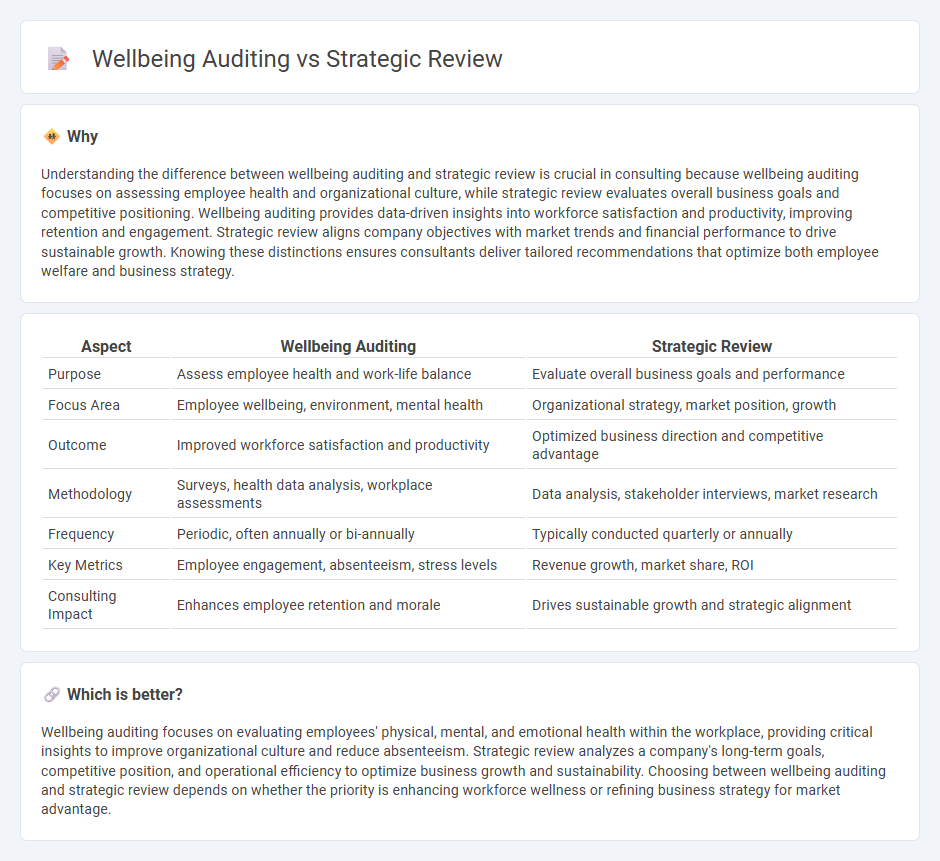 Wellbeing Auditing vs Strategic Review in Consulting