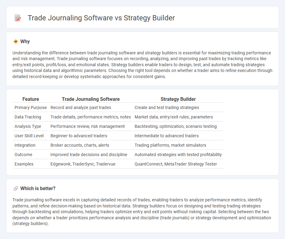 Trade Journaling Software vs Strategy Builder in Trading