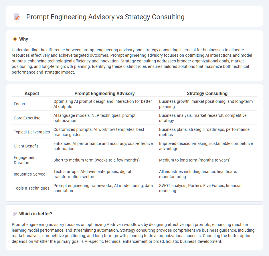 Prompt Engineering Advisory vs Strategy Consulting in Consulting