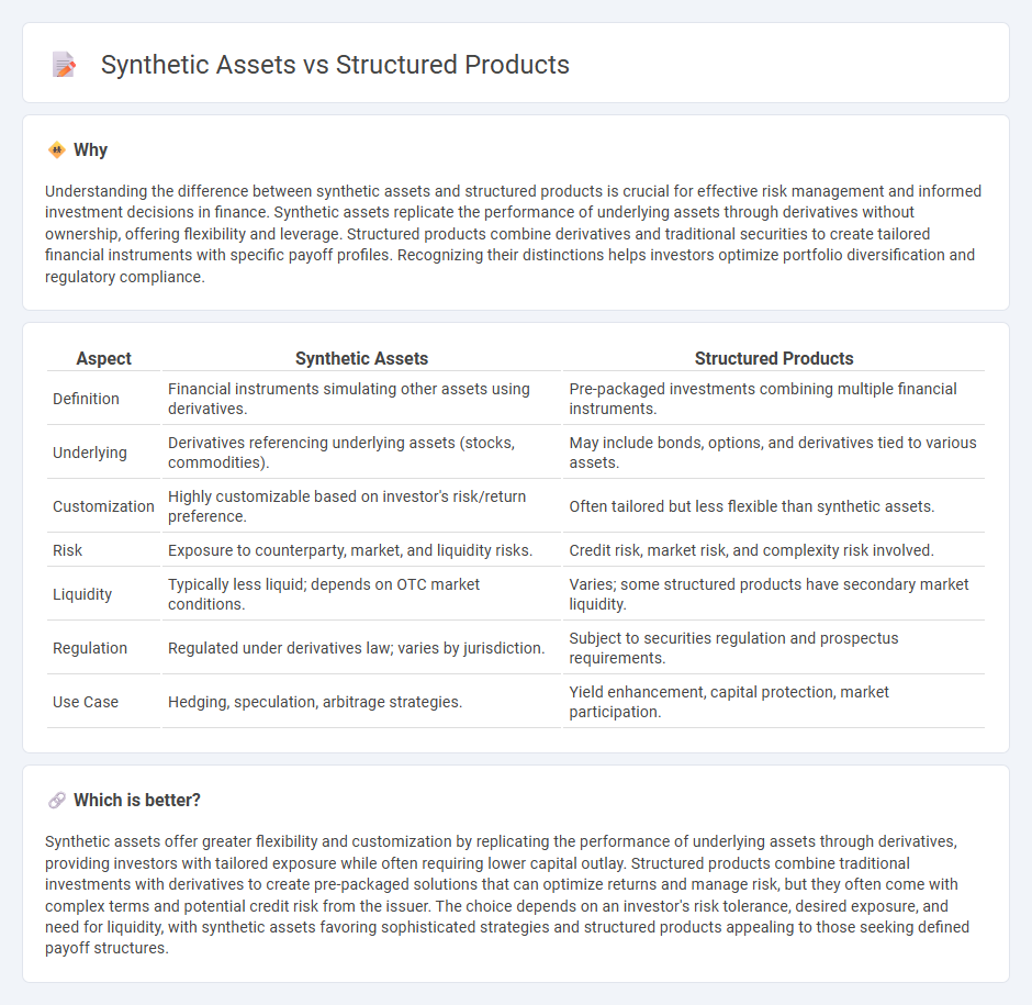 Synthetic Assets vs Structured Products in Finance