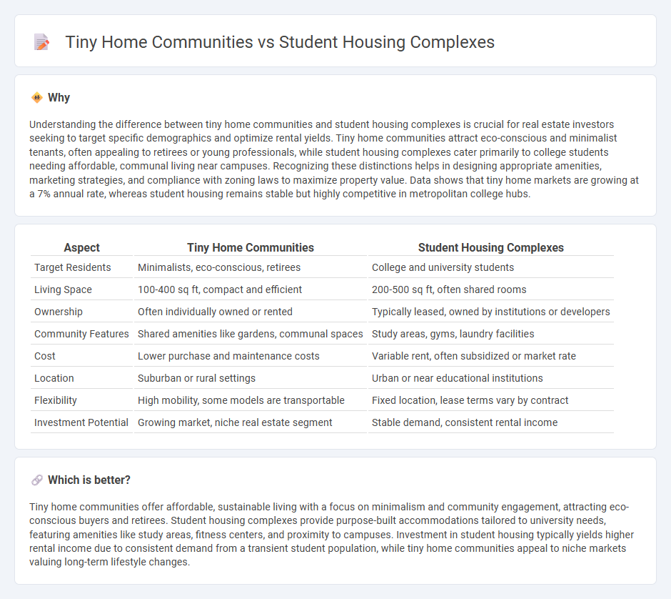 Tiny Home Communities vs Student Housing Complexes in Real Estate