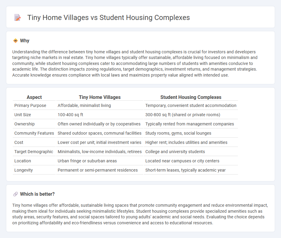 Tiny Home Villages vs Student Housing Complexes in Real Estate