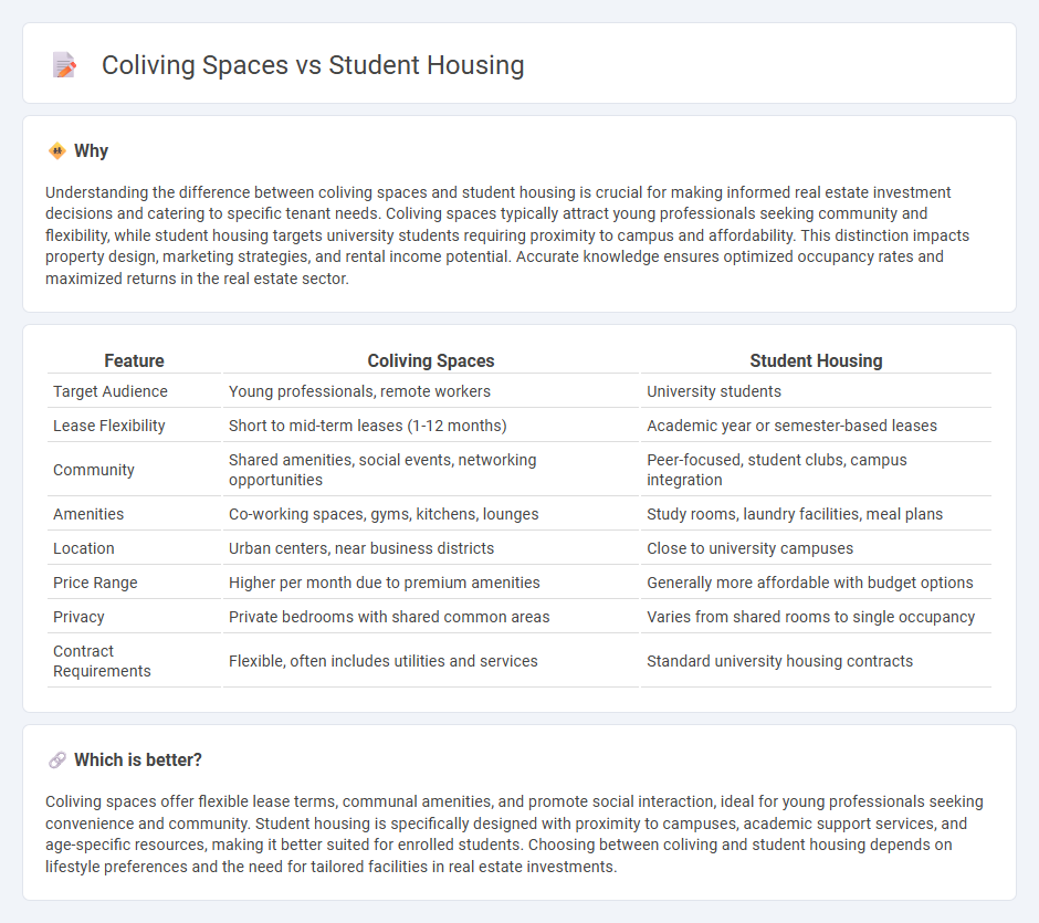 Coliving Spaces vs Student Housing in Real Estate