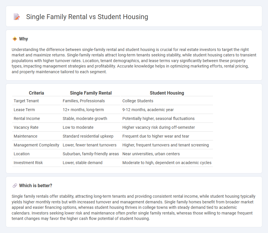 Single Family Rental vs Student Housing in Real Estate