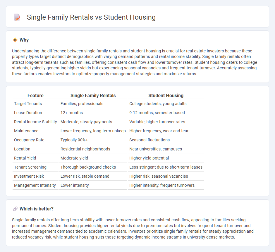 Single Family Rentals vs Student Housing in Real Estate