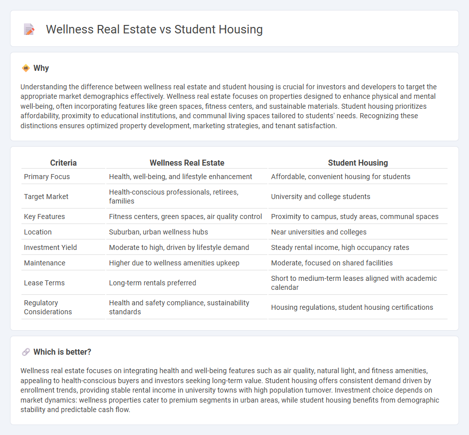 Wellness Real Estate vs Student Housing in Real Estate