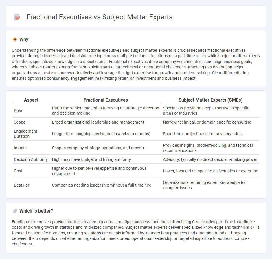 Fractional Executives vs Subject Matter Experts in Consulting