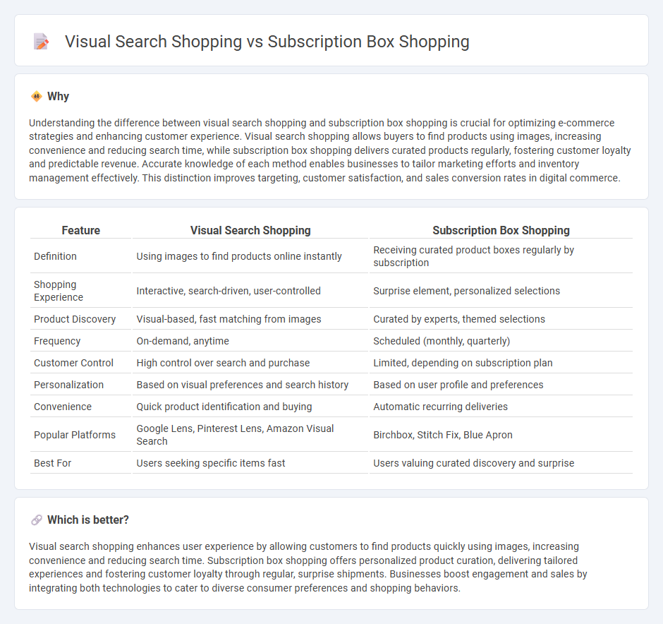 Visual Search Shopping vs Subscription Box Shopping in Commerce