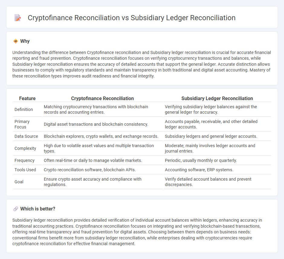 Cryptofinance Reconciliation vs Subsidiary Ledger Reconciliation in Accounting