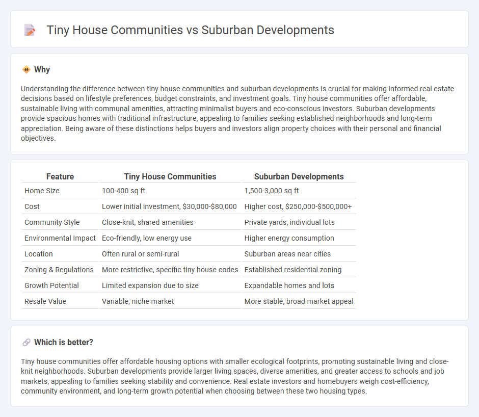 Tiny House Communities vs Suburban Developments in Real Estate