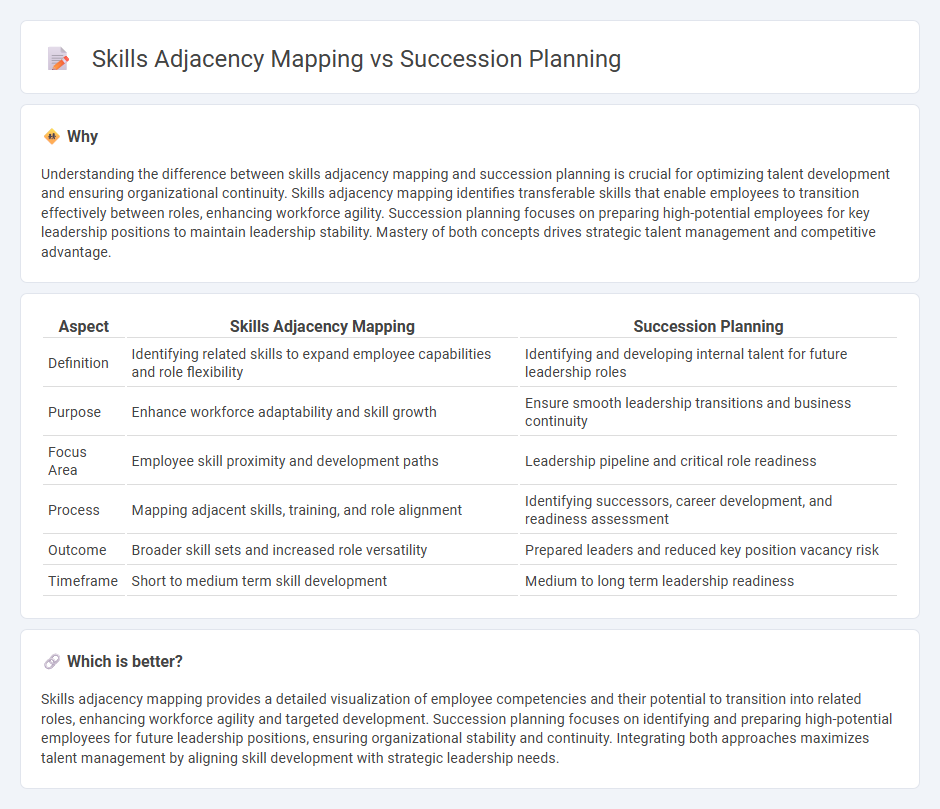 Skills Adjacency Mapping vs Succession Planning in Human Resources