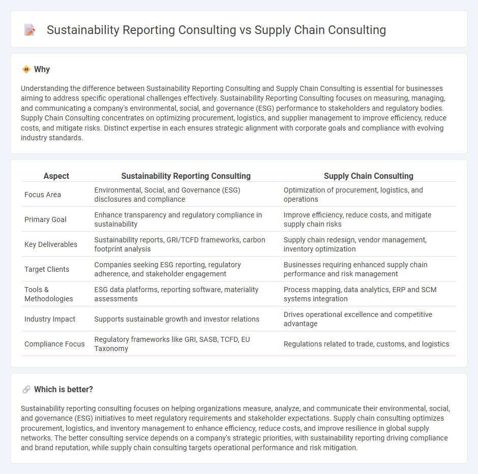 Sustainability Reporting Consulting vs Supply Chain Consulting in Consulting
