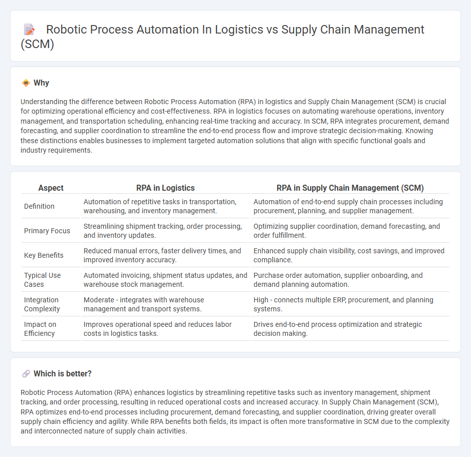 Robotic Process Automation In Logistics vs Supply Chain Management (Scm) in Logistics