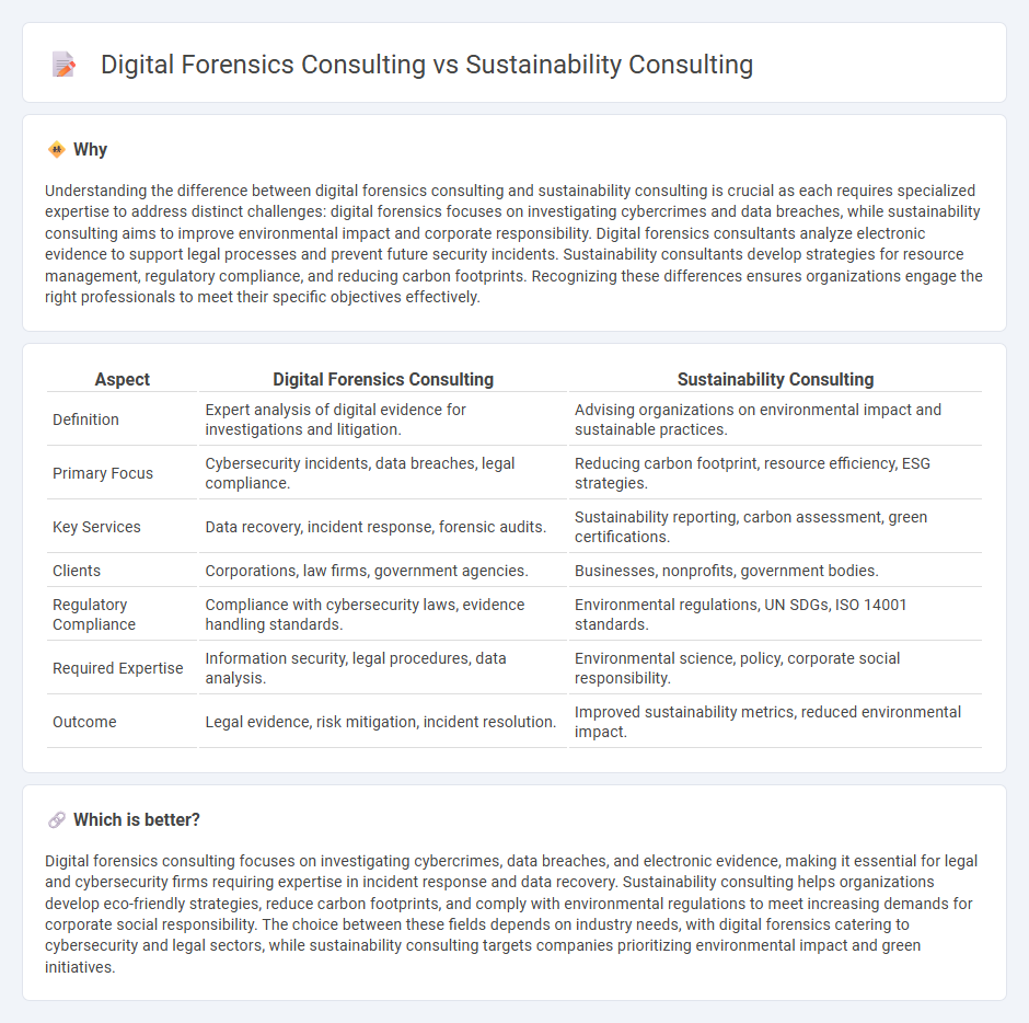 Digital Forensics Consulting vs Sustainability Consulting in Consulting