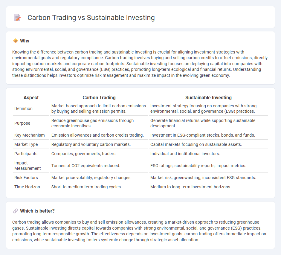 Carbon Trading vs Sustainable Investing in Finance