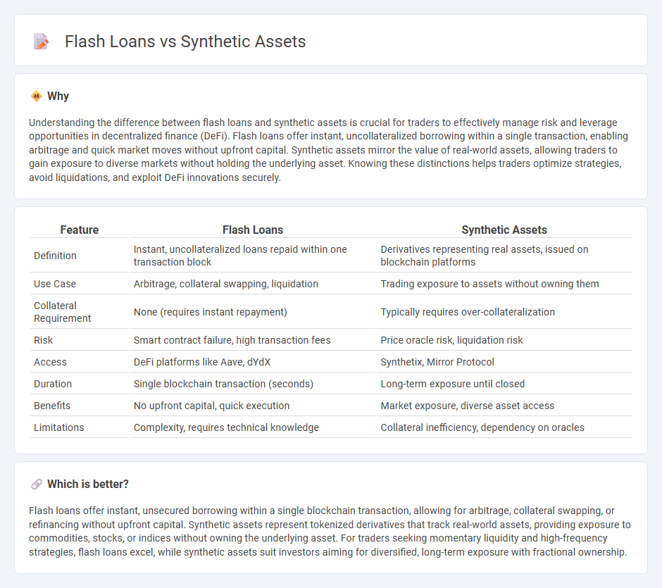 Flash Loans vs Synthetic Assets in Trading
