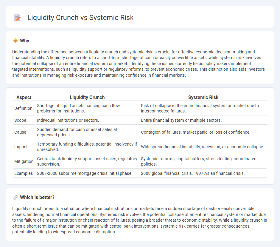 Liquidity Crunch vs Systemic Risk in Economy