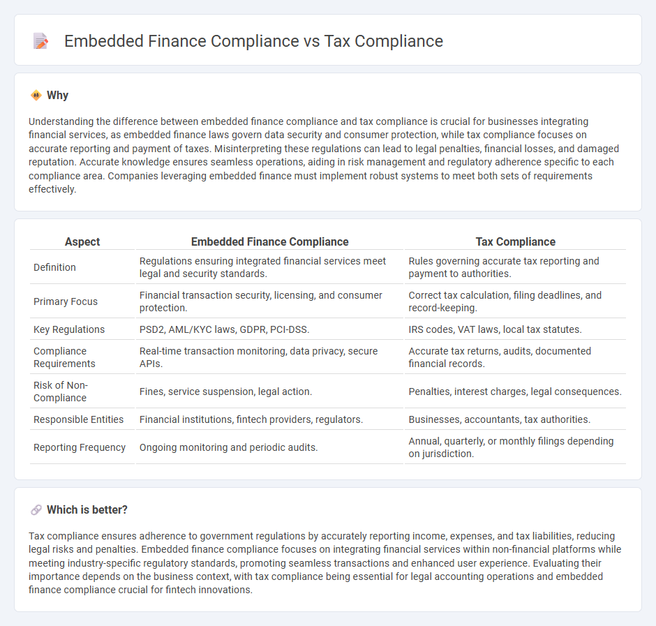 Embedded Finance Compliance vs Tax Compliance in Accounting